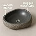 Casafoyer Oval River Stone Wash Basin, 14.9