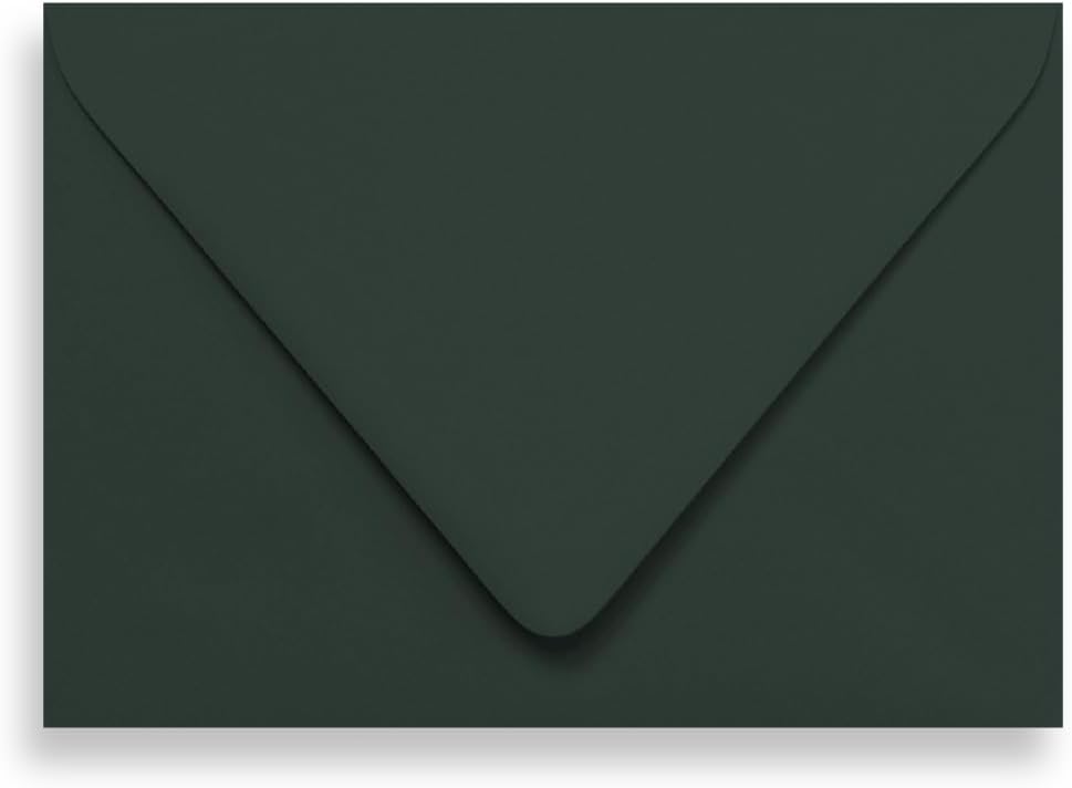 Dark Ivy A7 Euro Curved Flap Invitation Envelopes (holds a 5in x 7in card) - Pack of 50