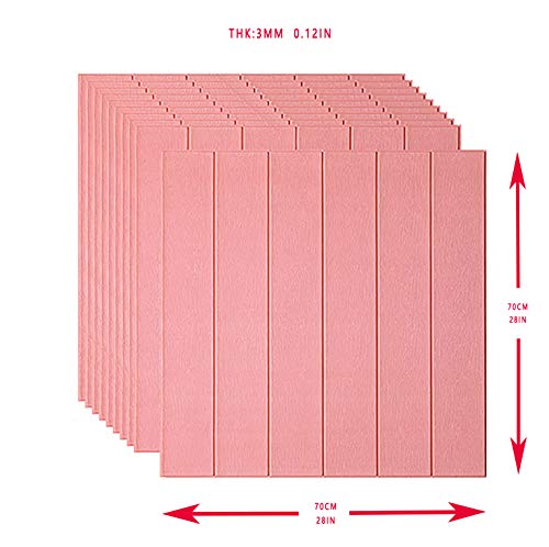 Papier peint 3D brique rose en mousse autocollante XCYYBB 10pcs
