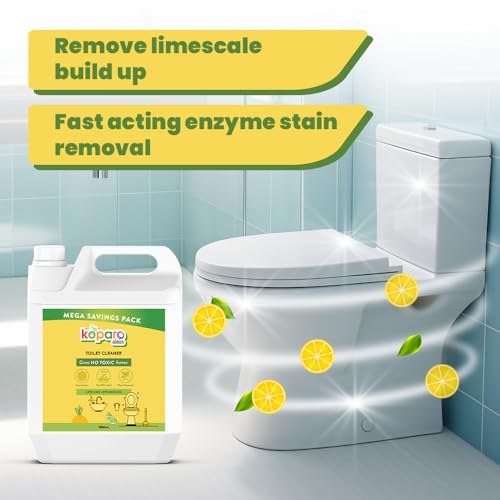 Image of Koparo Toilet Cleaner Liquid | 5 Litre | Removes Limescale And Tough Stains | Plant Based And Non Toxic | Long Lasting Freshness | 800Ml X 2 Packs
