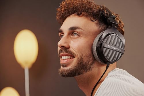 beyerdynamic DT 990 PRO Fones de ouvido circum-auriculares para monitor de estúdio – estrutura estér