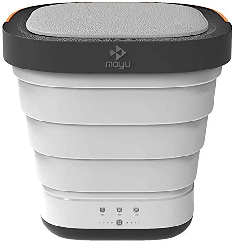 Folding Waschmaschine Startseite Kleine tragbare einfacher Schlauch Unterwäsche Socken Babykleidung Reisen Business School Schlaf Leistung: 21W,Grau