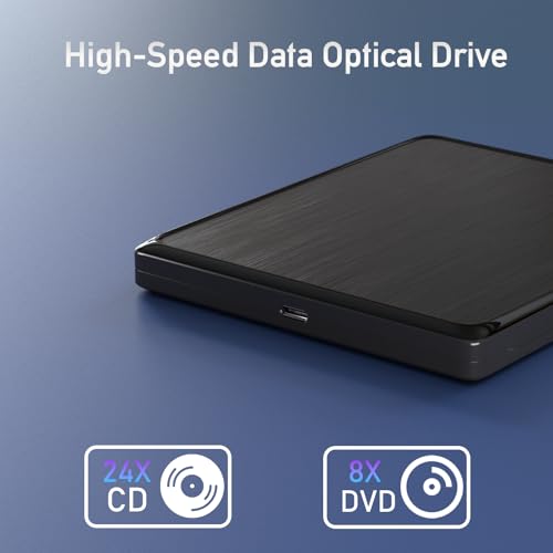 Lecteur externe USB CD/DVD pour PC portable sans lecteur optique interne - 5