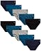 Reebok Men?s Underwear ? Low Rise Briefs with Contour Pouch (10 Pack), Size Medium, Blues/Light Grey/Black