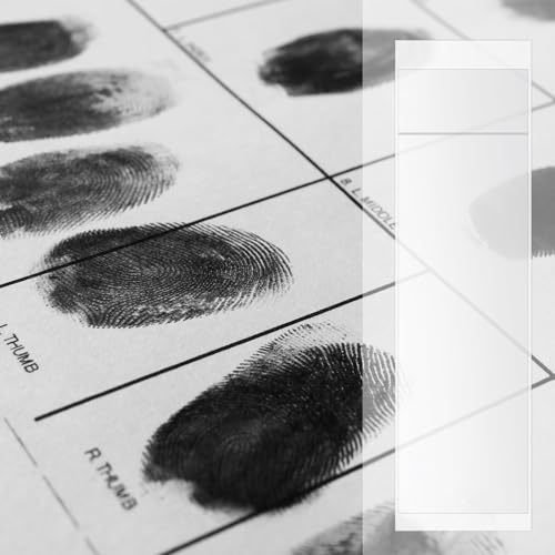 Image of Marspark 200 Pcs Fingerprint Lifting Pads Fingerprint Lifting Tape Finger Print Forensic Science Kit Clear for Forensic Most Occupations