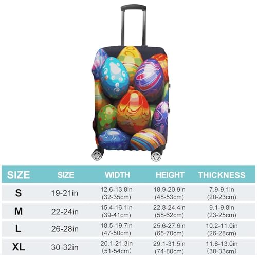 Easter Eggs Travel Luggage Cover Anti-scratch Suitcase Cover Elastic Suitcase Protective Cover Fits 19-32 Inch Luggage L2
