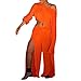 Women's Solid One Shoulder Long Sleeve Solid Casual Split Pants Fashion Set Suit Jacket Orange