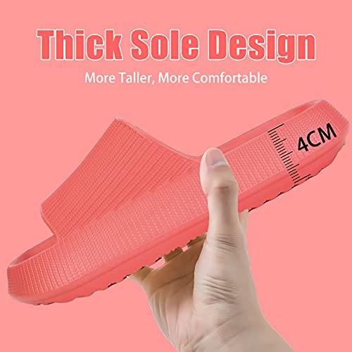 Image of rosyclo Cloud Slippers for Women and Men, Pillow House Slippers Shower Shoes Indoor Slides Bathroom Sandals, Ultimate Comfort, Lightweight, Thick Sole, Non-Slip, Easy to Clean