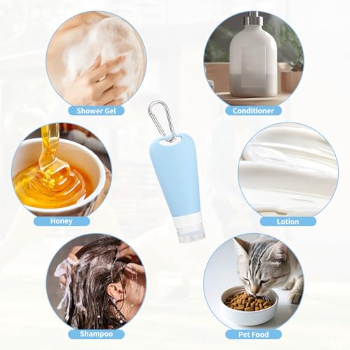 5 Stück Futtertube zum Befüllen Hund,90 ml Leberwurst Hunde Tube Wiederverwendbare Hundeleberwurst Tuben, Leere Tuben zum Befüllen mit Karabiner und Reagenzglasbürste für Hundetraining als Belohnung