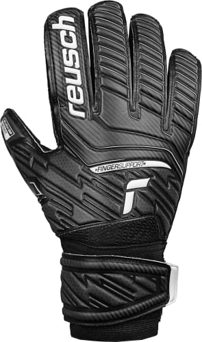 Reusch Attrakt Resist Finger Support Goalkeeper Gloves, Black, Size 9 #TOP1