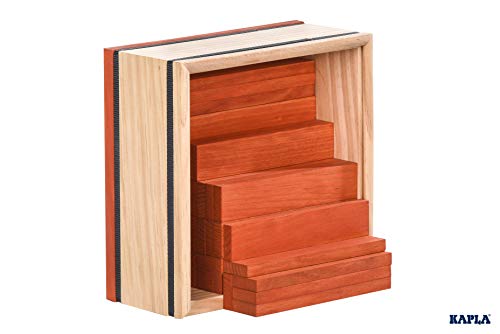 KAPLA, 40 piastrine in Legno, di Colore Arancione, codice Articolo 9000154