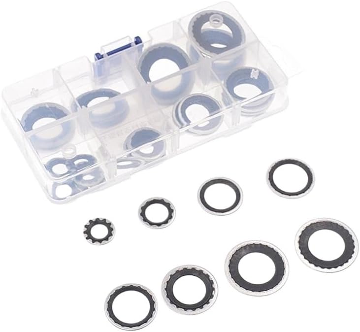A/C Seal Kit 30pcs Automotive Repairing Accessories,Compressor Expansion Pipe Head Sealing Ring,Air Conditioning System O-Rings for AC Valve Core(Red)
