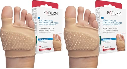 Soulager douleur Hallux Valgus orthèse pied Poderm gel arnica