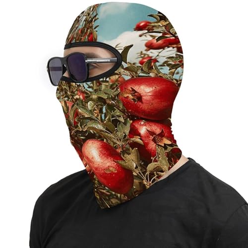 Pasamontaña térmico para hombre y mujer con estampado de árbol de granada, máscara facial para esquí, motocicleta y clima frío miniatura 4