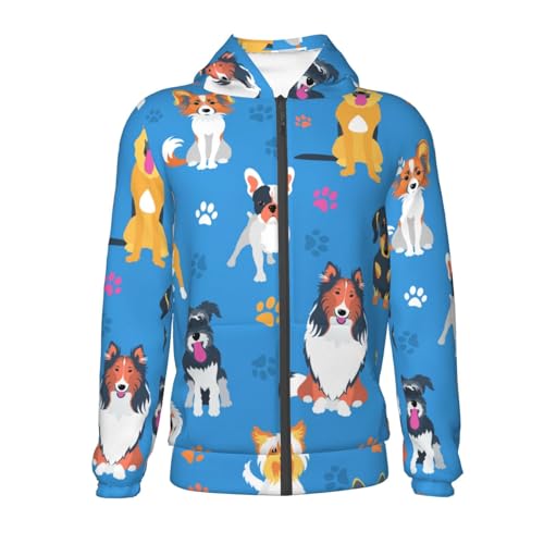 Cute Dogs Kid Hoodies Boys Zip Up Sweatshirts Girls Pullover with Pocket2