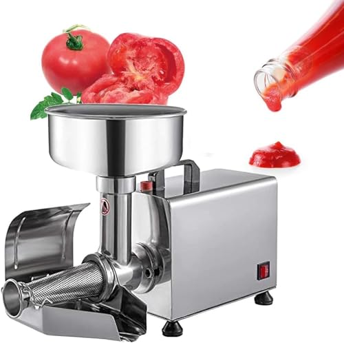 Electric Tomato Strainer 370W Commercial Grade Tomato Milling Machine Stainless Steel Tomato Press and Strainer 90-160 Kg/H Pure Copper Motor Food Strainer and Sauce Maker