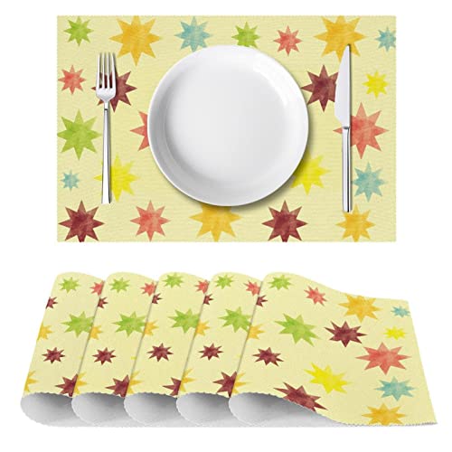 Sets de table rétro colorés pour protéger la table des rayures