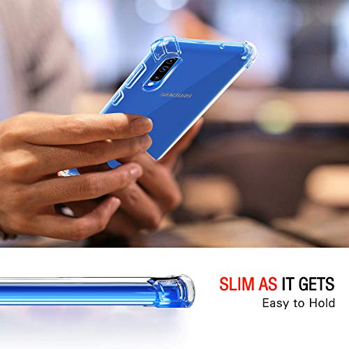 Image of Lustree Back Cover Transparent Case Compatible with Samsung Galaxy M30 | Clear + TPU Case with 4 Corner Air Cushion Protection & Camera Protection | Slim& Stylus Cover