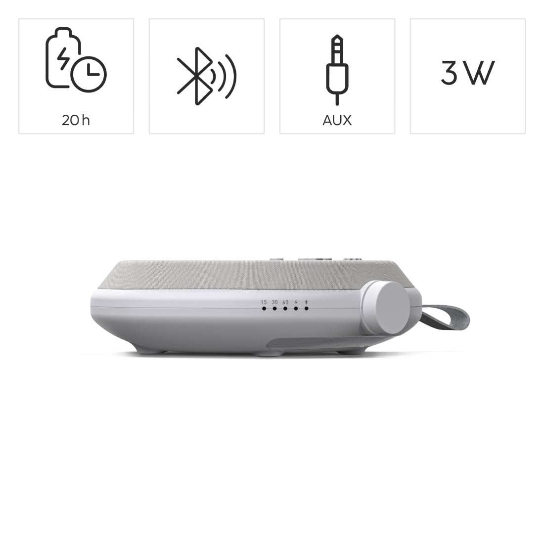 Hama Bluetooth Lautsprecher mit Sleep Timer, dimmbares Nachtlicht, 3W