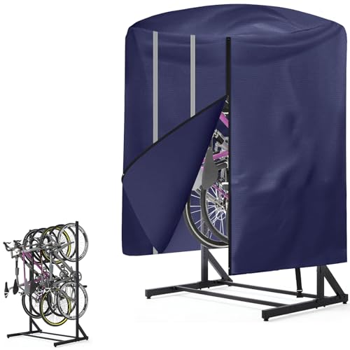 Vertical Bike Rack Cover for Garage - Waterproof Freestanding Bike
