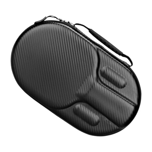 predolo Storage Bag for Table Tennis Rackets and Accessories, Carbon Fiber Black