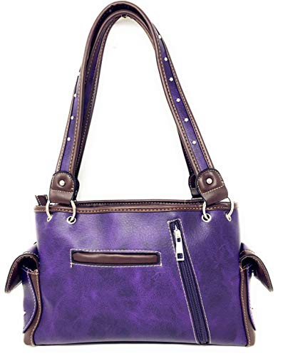 Premium Rhinestone Cross Western Embroidered Concealed Carry Handbag Purse in 6 colors2