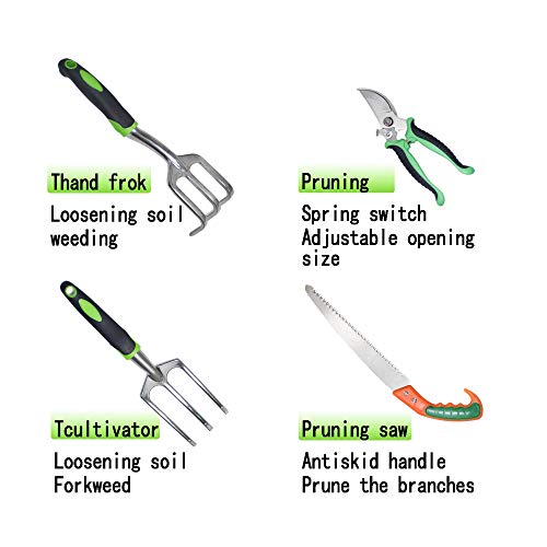PBHEPJ Garden Tools Set.Succulent Tool Set.5 Piece Aluminum Kit.Pruning Shears.Butterfly.Knee Protection.Pruning Saws.Garden Storage Bag.Gardening Gloves.Gardening Gifts Tools Set for Man Woman