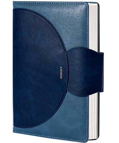 Journal ligné portable 15x21 cm CAGIE bleu pour notes et voyages