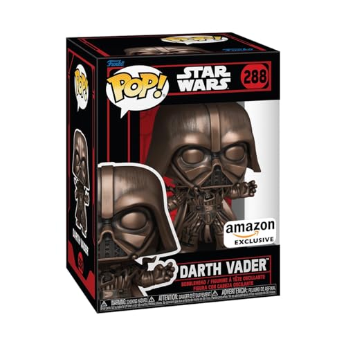 Funko Pop! Star Wars: Star Wars Darkside - Darth Vader - Metallisch - Bronze - Amazon-Exklusiv - Vinyl-Sammelfigur - Geschenkidee - Offizielle Handelswaren - Spielzeug Für Kinder und Erwachsene