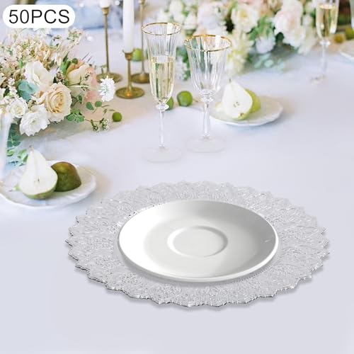 Platos Vintage Plateadores Plata 13 pulg 50 piezas miniatura 3