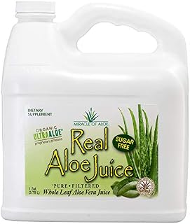 Real Aloe Whole-Leaf Pure Aloe Vera Juice - Made from Organically Grown Aloe