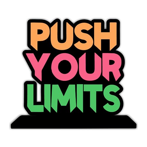 Tabletop Push Your Limits Inspirational Quote Decorative Motivational Desktop Showpiece for Positive Workspace Vibes Wooden 6 Inches (TP_08) 6 41XnOXnPnBL