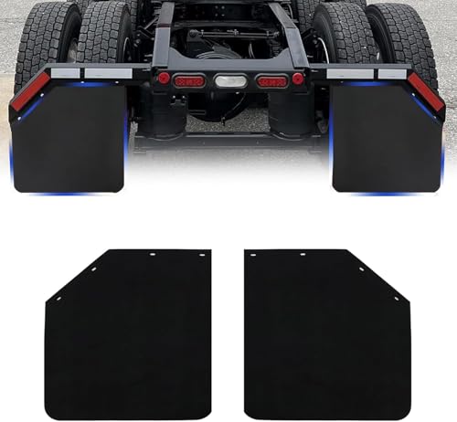 Image of 2024 New Upgrade Mud Flap for Pickup Semi Truck /Trailer, Black Universal TPE MudFlaps, 24x24 inch 2 Pack