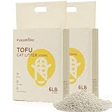 FUKUMARU Tofu Cat Litter - Septic Safe Corn Starch Blend, Flushable & Dust-Free, Quick Clumping, Superior Odor Control, Unscented, All-Natural, Low Tracking Pellets, Lightweight, 12 LBS (2 Packs)