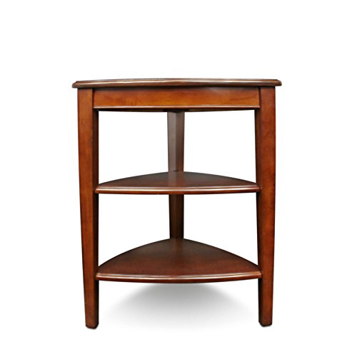 Image of Leick Home Shield Wedge End Table, 21 inch, Glazed Auburn