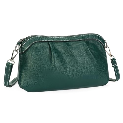 GOIACII Small Purses for Women Crossbody Bags Leather Blackish Green