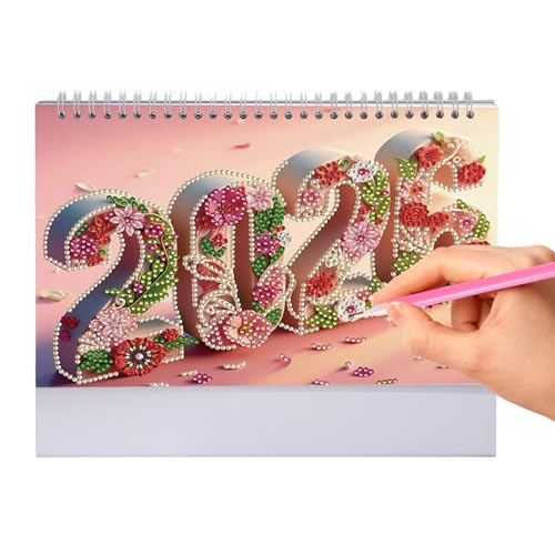 Calendrier Gem Painting avec planificateur mensuel pour s'organiser en créant