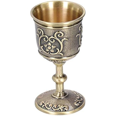 Copa de vino de bronce en relieve hecho a mano Cover