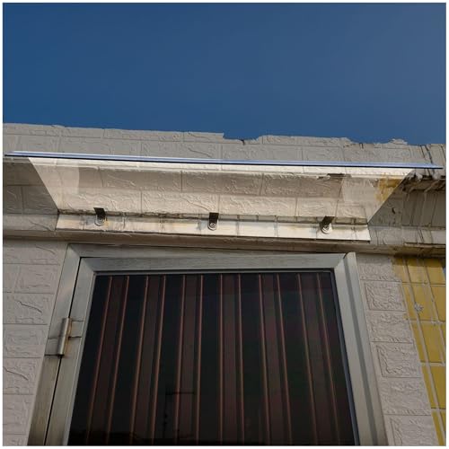 Auvent de porte extérieure polycarbonate transparent abri toit