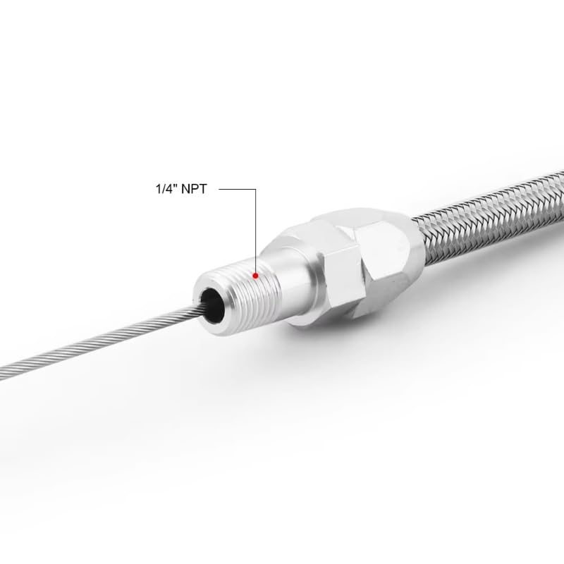 Asta di Livello Olio Motore Fluido per Asta di Livello Olio Motore da 20,8 Pollici 51 cm Sensori Flessibili per Auto con Ingresso Coppa 1/4" NPT