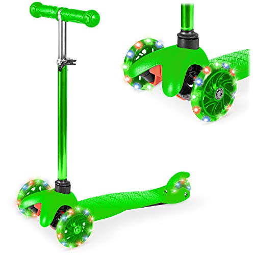 Best Choice Products Kids Mini Kick Scooter Toy w/Light-Up Wheels, Height...