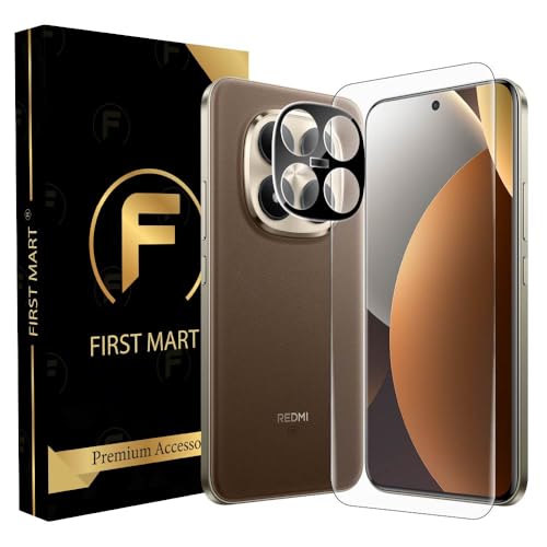 Image of FIRST MART HD+ UV Tempered Glass for Redmi 15 Pro Plus With Black Camera Lens Protector & Installation Kit | Edge-to-Edge, Case-Friendly, Scratch Resistant | Pack of 1