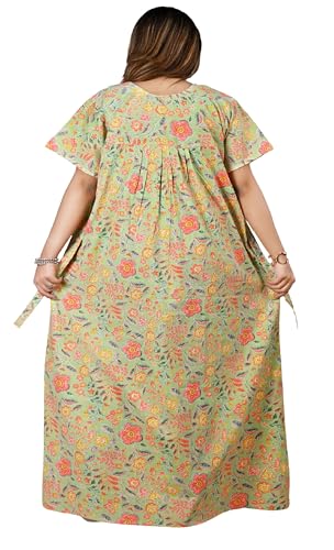 Image of Bejod's Collection Women Pure Cotton Nighty Combo Pack | Full Length Floral Printed Cotton Nighty Maxi | Soft & Breathable Night Dress for Women L to 4XL
