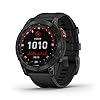 Garmin fenix 7 Solar, adventure smartwatch, with Solar Charging Capabilities, rugged outdoor watch with GPS, touchscreen, health and wellness features, slate gray with black band