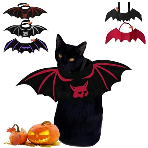 Disfraz Halloween para perro y gato alas de murciélago M miniatura 6