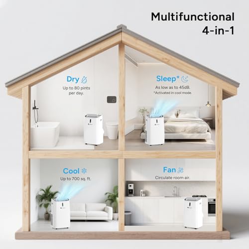 Image of DR.PREPARE 14,000 BTU Portable Air Conditioner with WiFi, 4-in-1 Portable AC Unit with Remote Control, Fast Cooling, 24H Timers, Window kit, Cools Up to 700 sq. ft for Rooms, Bedroom