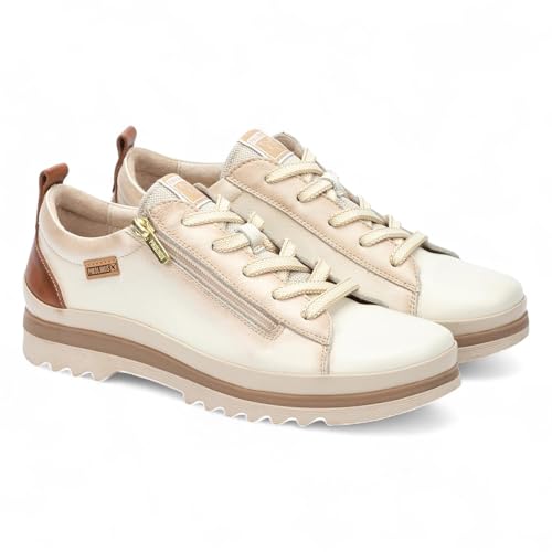 Infinity Women’s Leather Lace Up Trainers Sneakers - Vigo3