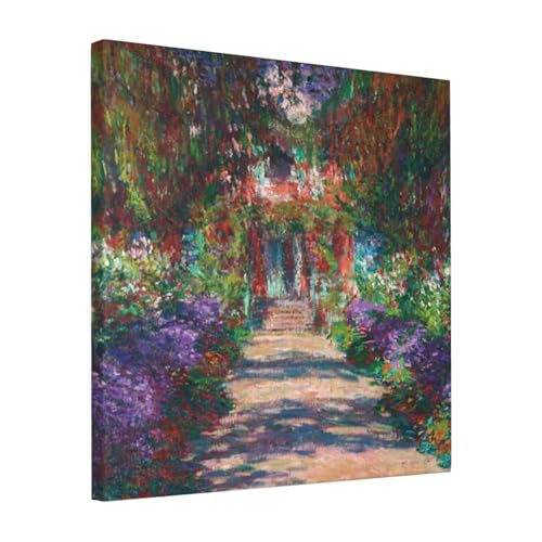 絵画 フレーム装飾画 クロートモネ Eine Allee In Monets Garten N Giverny 1902 キャンバスアート アートパネル 壁画 壁掛け 絵 モダンアート 版画 壁飾り 世界の名画 ポスター 40x40cm