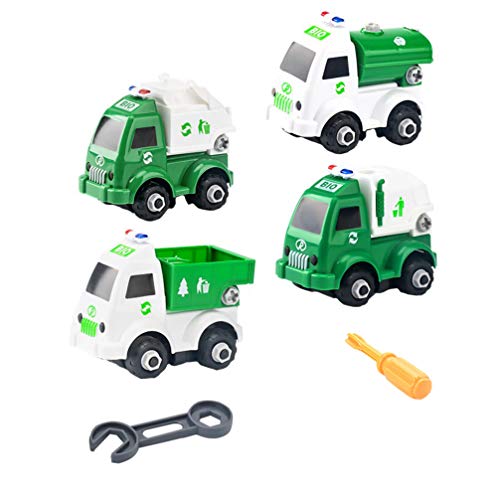 TOYANDONA Caminhão de lixo de brinquedo para higienização e reciclagem, caminhão de lixo verde, veíc