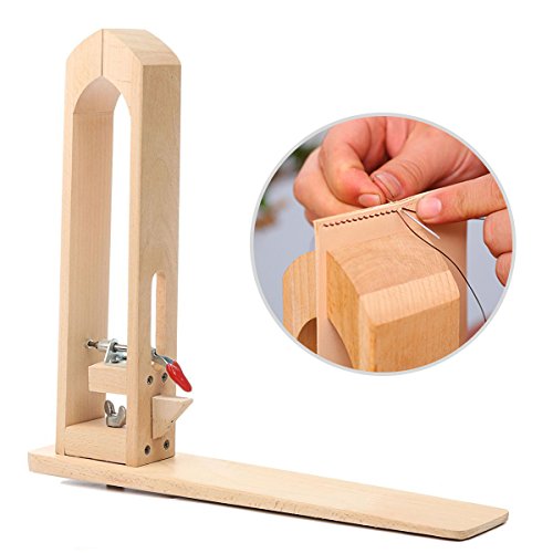 YESURPRISE Leather Pony Wood Leather Craft, Hand Stitching Desktop Pony Horse Clamp for Leathercraft Sewing DIY Table Desktop Tool